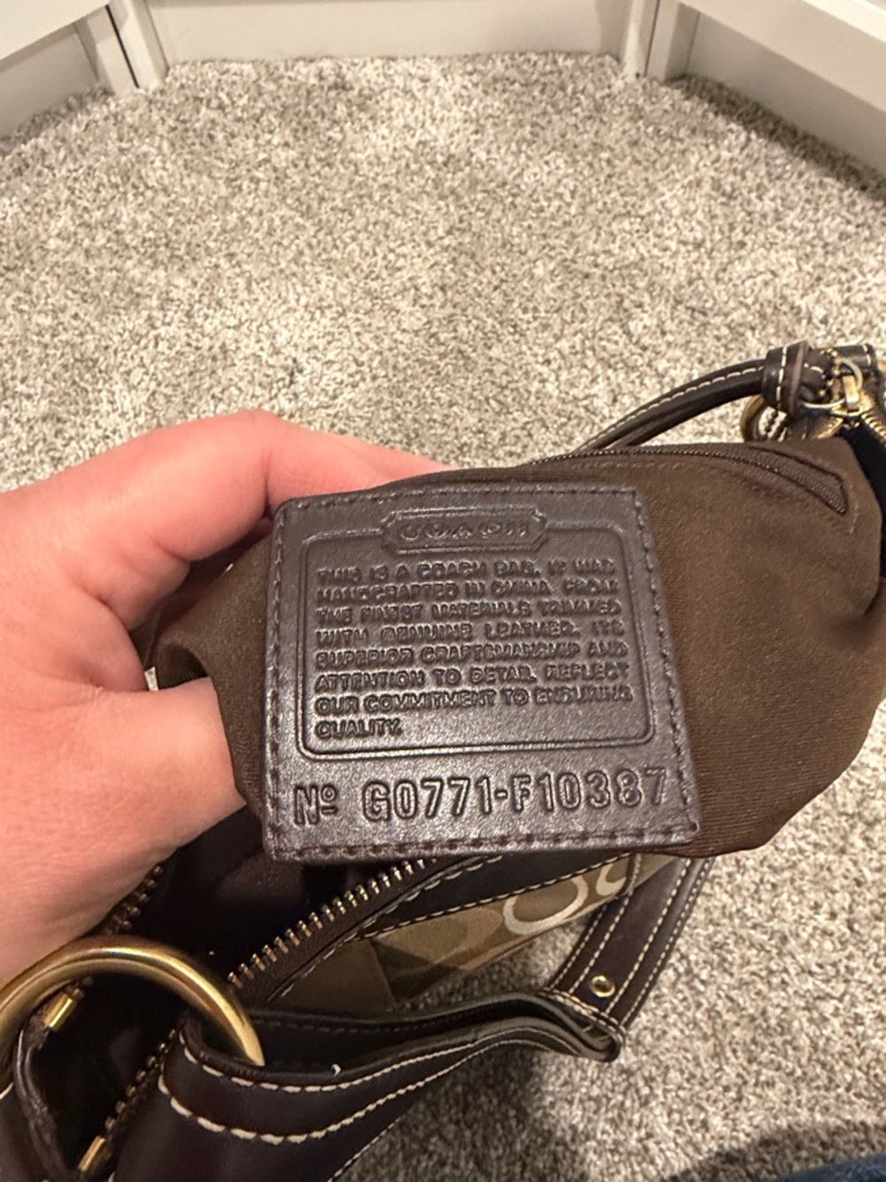 Vintage Coach F10387 Hobo Crossbody Patch Work - Picture 8 of 11